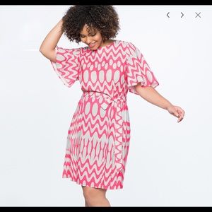 Eloquii printed flare dress